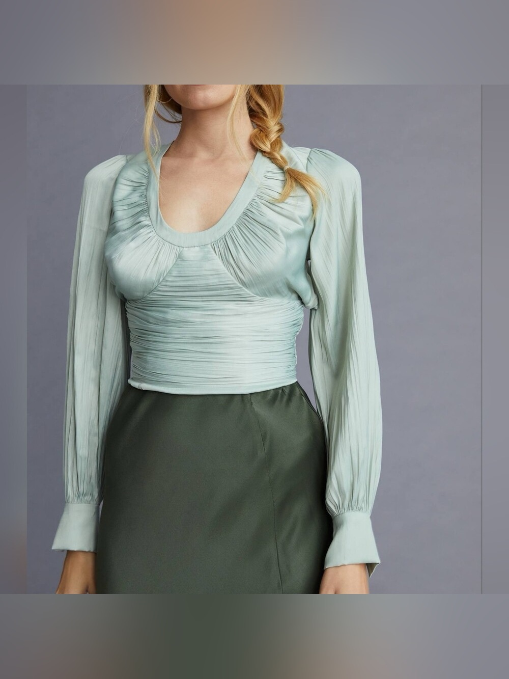 NWT By Anthropologie Blouson-Sleeve Blouse